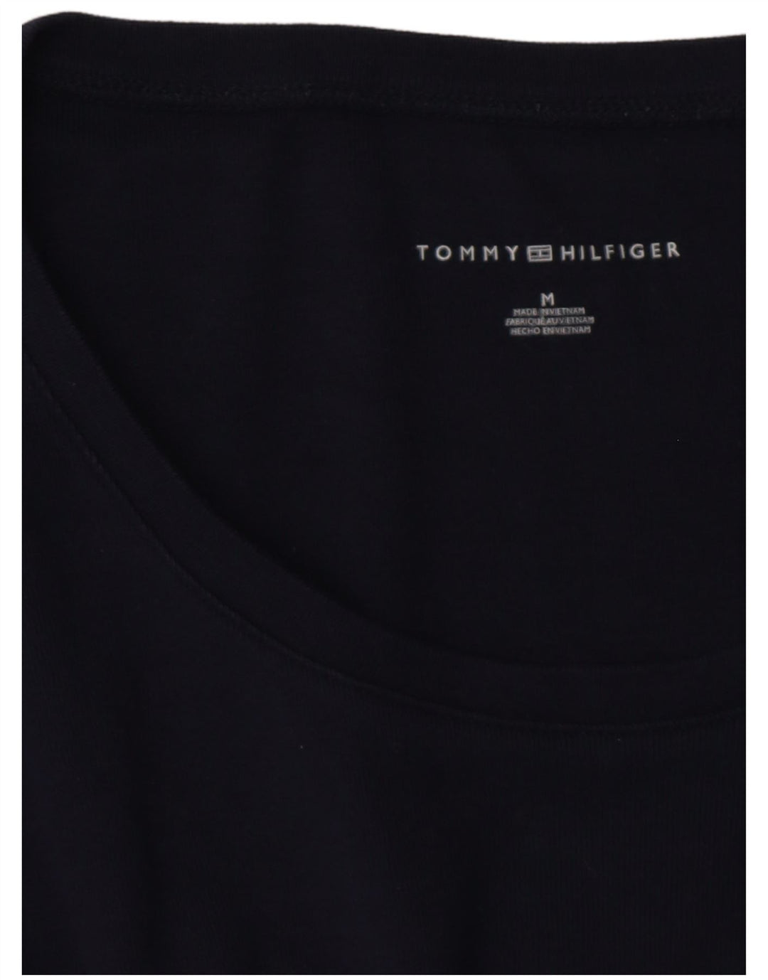 TOMMY HILFIGER Womens Top Long Sleeve UK 12 Medium Navy Blue