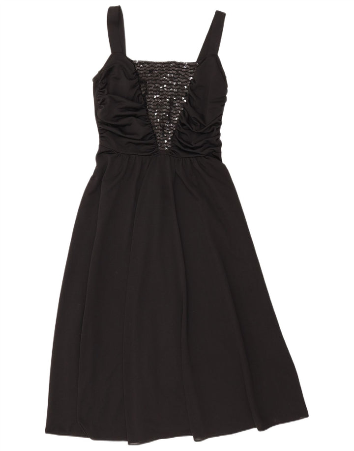 Hermann Lange Женское коктейльное платье макси без рукавов EU 40 Среднее Черное