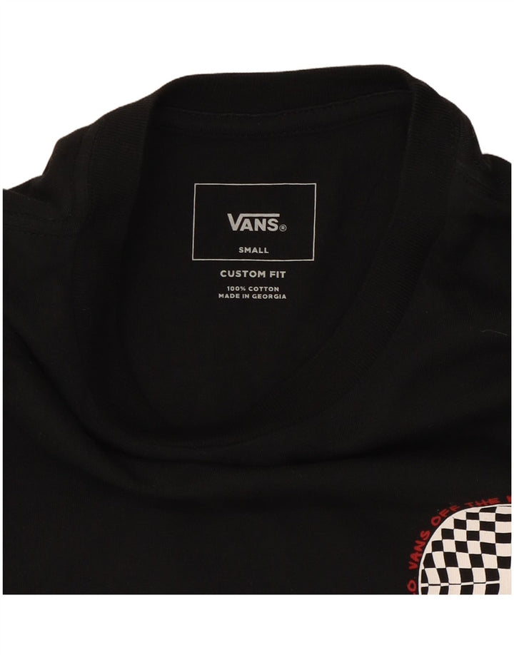 Мужская футболка с рисунком Vans, маленький черный хлопок