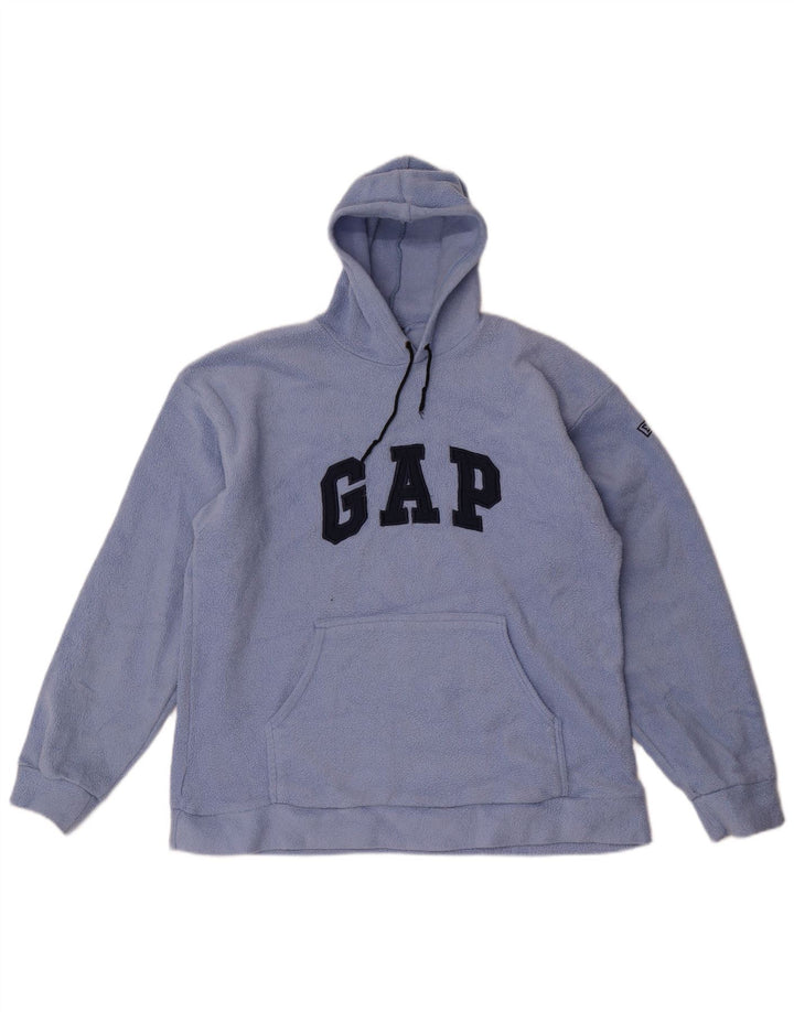 Мужской флисовый джемпер с капюшоном и графикой Gap, большой синий