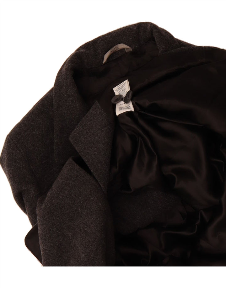 MARKS & SPENCER Womens Overcoat UK 14 Medium Grey Wool Vintage Marks & Spencer and Second-Hand Marks & Spencer from Messina Hembry 