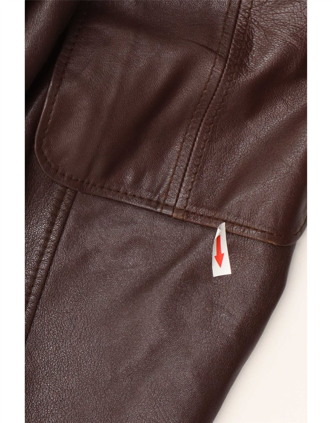 Винтажное женское кожаное пальто IT 48 XL бордовое