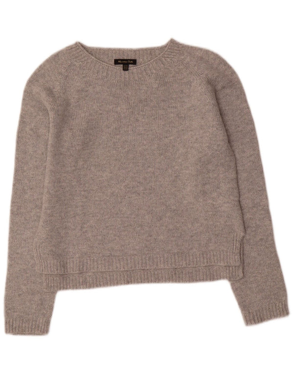 Женский укороченный джемпер с вырезом лодочкой Massimo Dutti UK 6 XS Серый