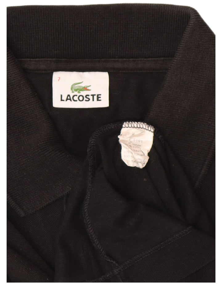 Мужская рубашка-поло Lacoste, размер 7, 2XL, черный хлопок