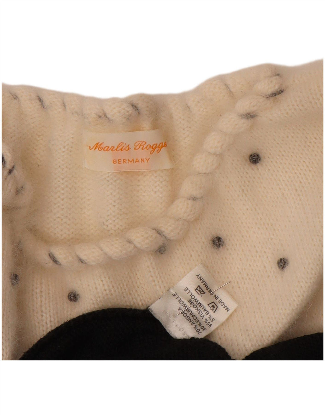 ВИНТАЖНЫЙ женский джемпер с вырезом «лодочкой», Великобритания 14, средний черный, цветные блоки