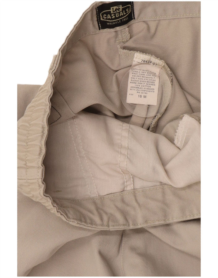 Женские брюки чинос с завышенной талией LEE, США 16, 2XL, W40, L29, бежевый хлопок