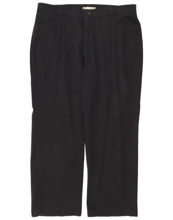 Женские прямые повседневные брюки свободного покроя LEE, США 18, 2XL, W38 L29, черные