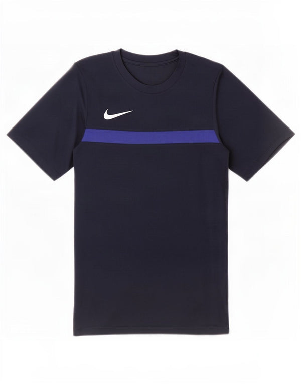 Nike Mens Dri Fit T-Shirt Top Small Navy Blue Colourblock