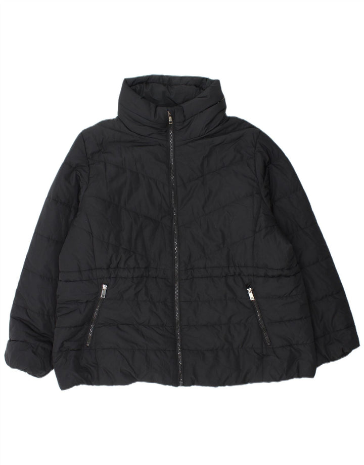 Женская стеганая куртка с капюшоном Marks & Spencer UK 22 3XL, черный полиэстер