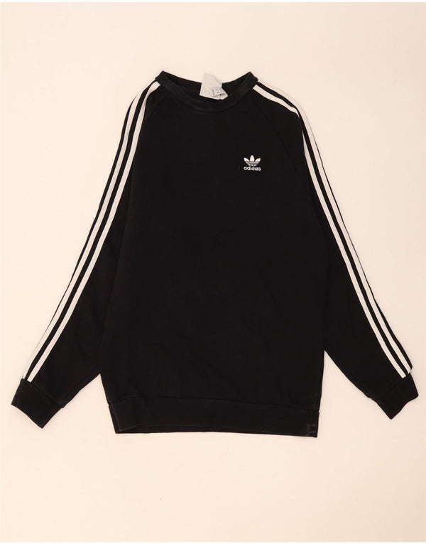 Мужской свитер Adidas, маленький черный хлопковый джемпер