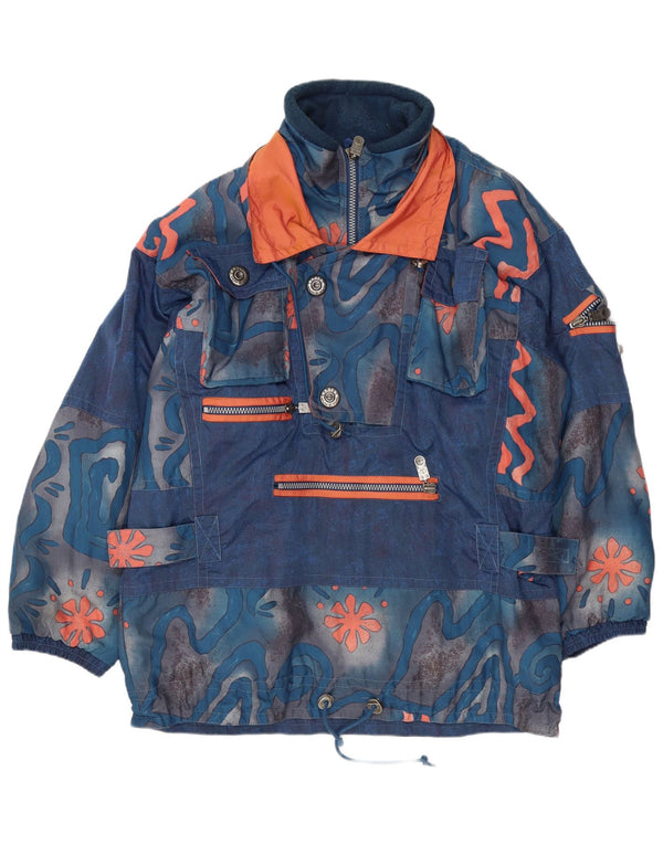 Мужская пуловер-ветровка CANYON UK 40, большая синяя с геометрическим рисунком