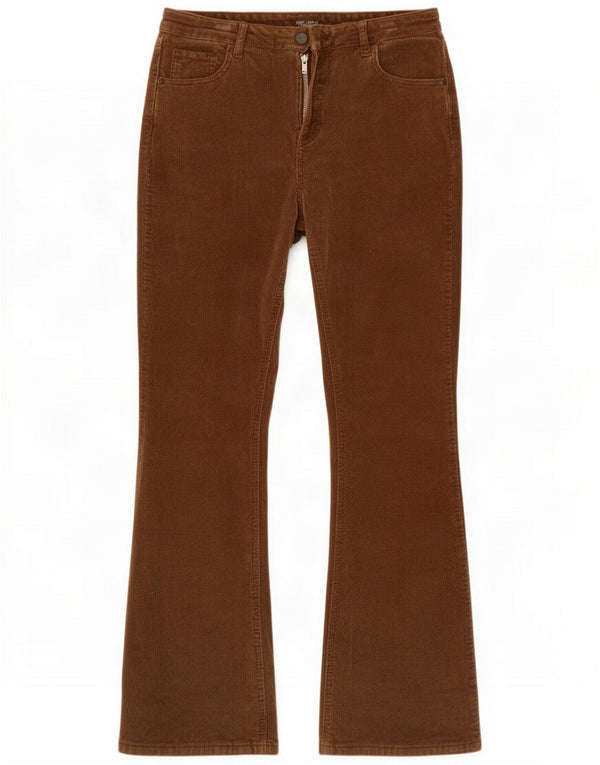Винтажные женские вельветовые брюки Bootcut XL W32 L30 Бежевый хлопок