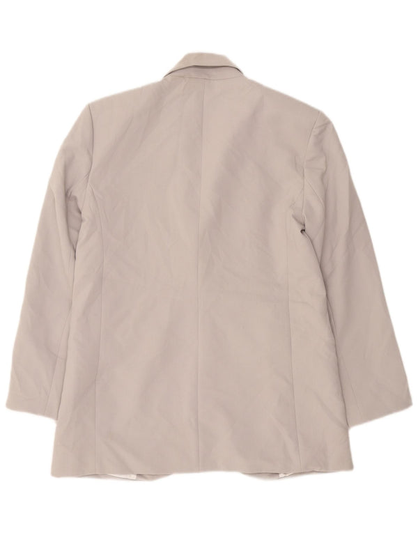 Женский пиджак Zara на 1 пуговице UK 14, средний серый полиэстер