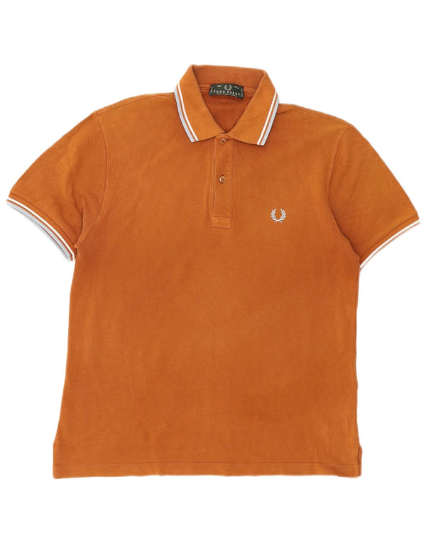 Мужская рубашка-поло Fred Perry, хлопковая маленькая коричневая полоска