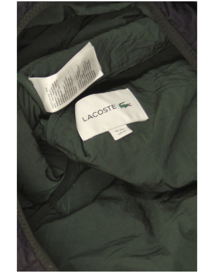 Мужская утепленная куртка Lacoste с капюшоном, размер 50, средний, темно-синий, полиамид