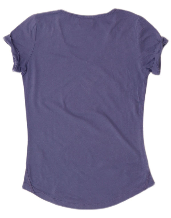 KAPPA Женская футболка с рисунком Top UK 12 Средний синий хлопок