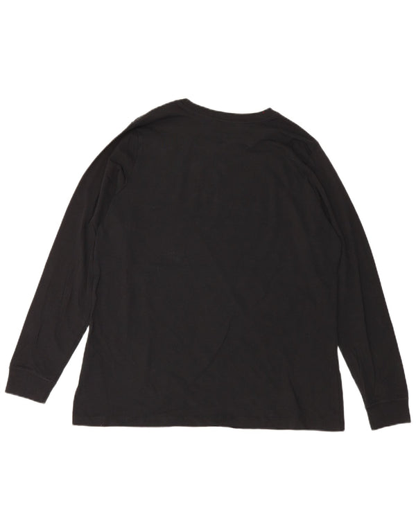 Женский топ с длинным рукавом Nike UK 18 XL, черный хлопок