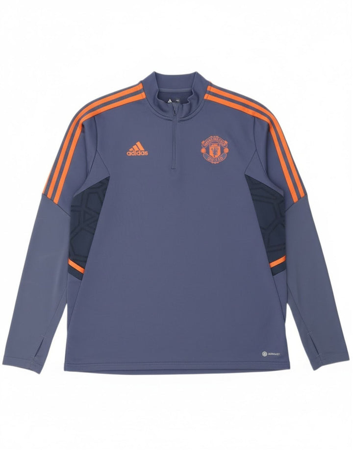 Мужской пуловер Adidas Adidas Manchester United спортивный костюм большой синий с цветными блоками