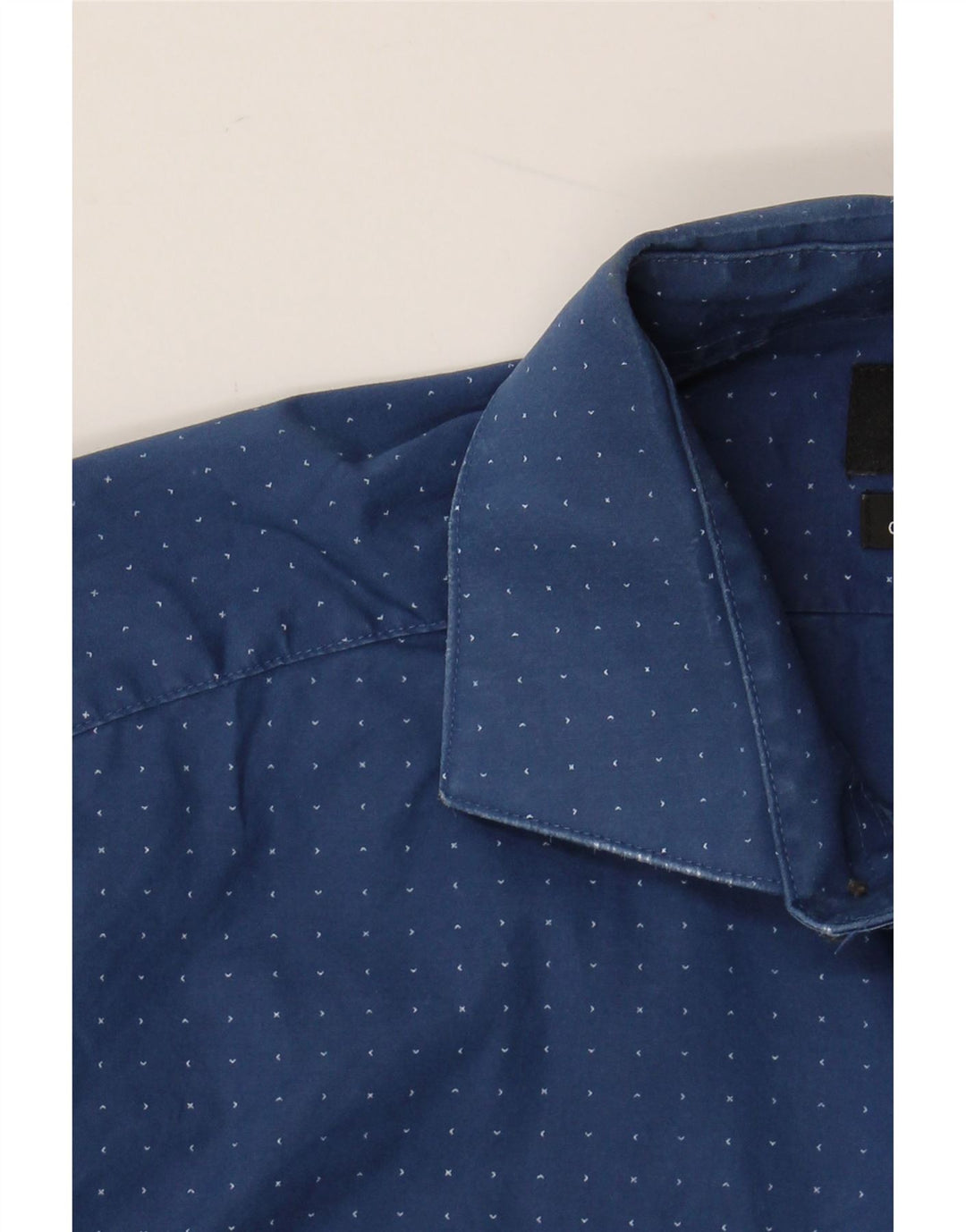 Мужская рубашка CALVIN KLEIN JEANS, размер 33/32, 15 1/2, средний синий в крапинку