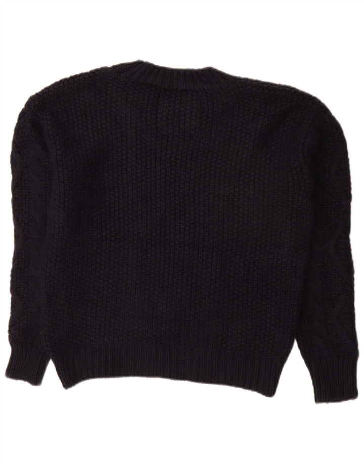 SUPERDRY Женский свободный джемпер с вырезом «лодочка», Великобритания, 8, маленький, темно-синий