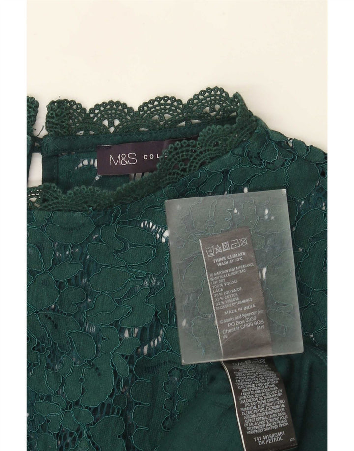 Женская блузка Marks & Spencer Top UK 22 3XL Зеленая вискоза