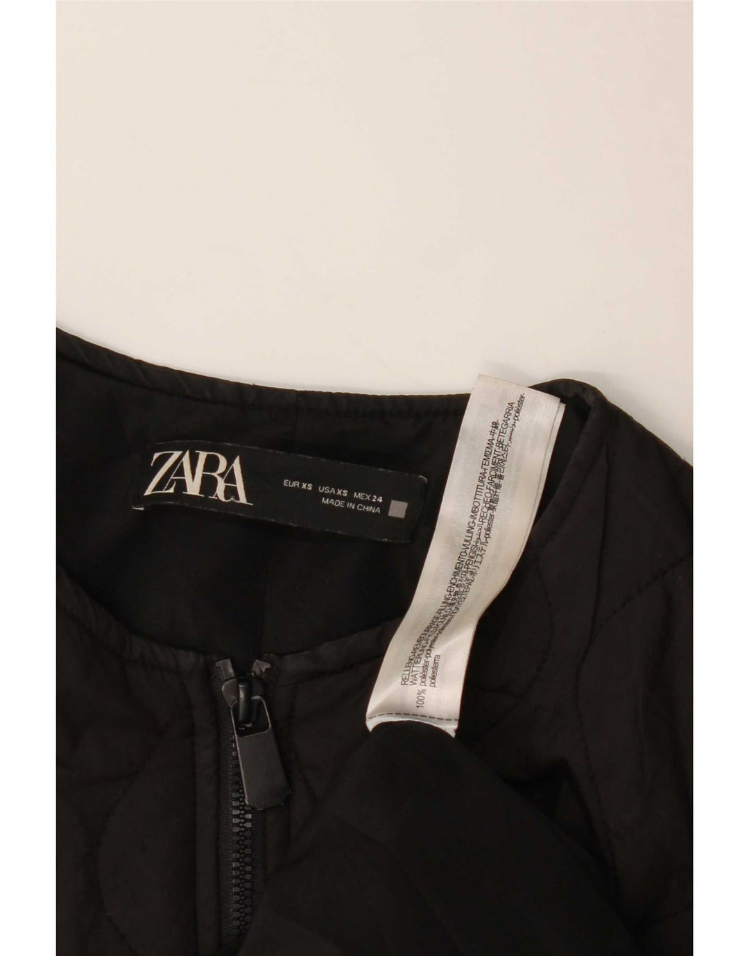 Женская утепленная куртка оверсайз Zara UK 6 XS, черный полиэстер