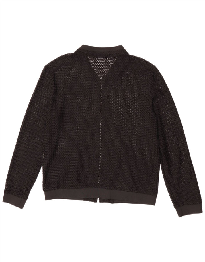 Женский прозрачный бомбер Zara UK 14, средний черный