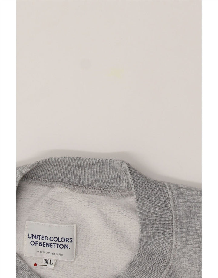 BENETTON Womens Sweatshirt Jumper UK 18 XL Grey Vintage Benetton and Second-Hand Benetton from Messina Hembry 