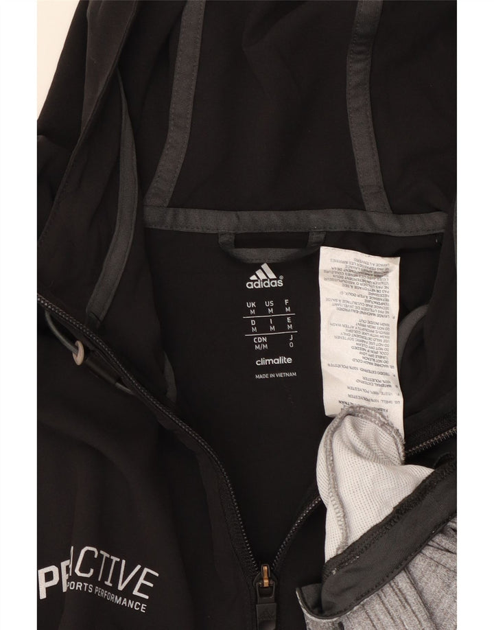 Мужской джемпер с капюшоном ADIDAS Climalite, цветной блок, средний черный