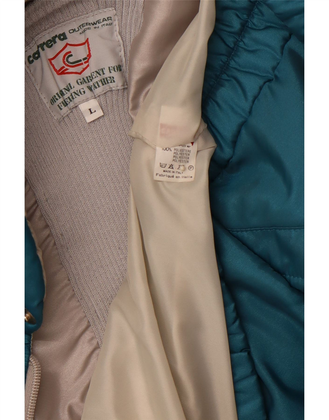 Мужская стеганая куртка CARRERA UK 40, большая синяя, полиэстер с цветными блоками