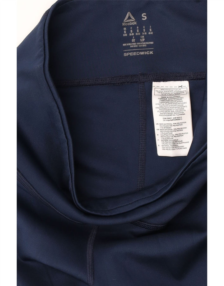 Женские леггинсы REEBOK UK 8/10, маленькие, темно-синие, полиэстер