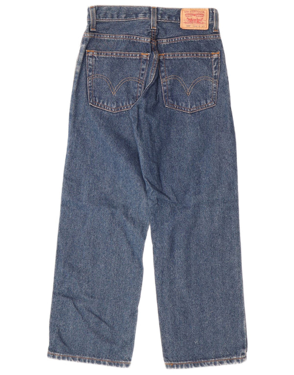 Прямые джинсы свободного кроя LEVI'S Boys 569 11-12 лет W26 L26, синий хлопок