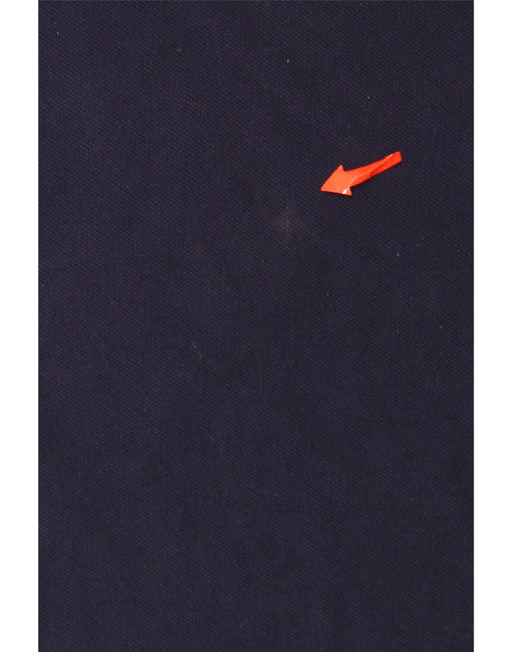 Мужская рубашка-поло Lacoste, размер 7, 2XL, темно-синяя, с цветными блоками