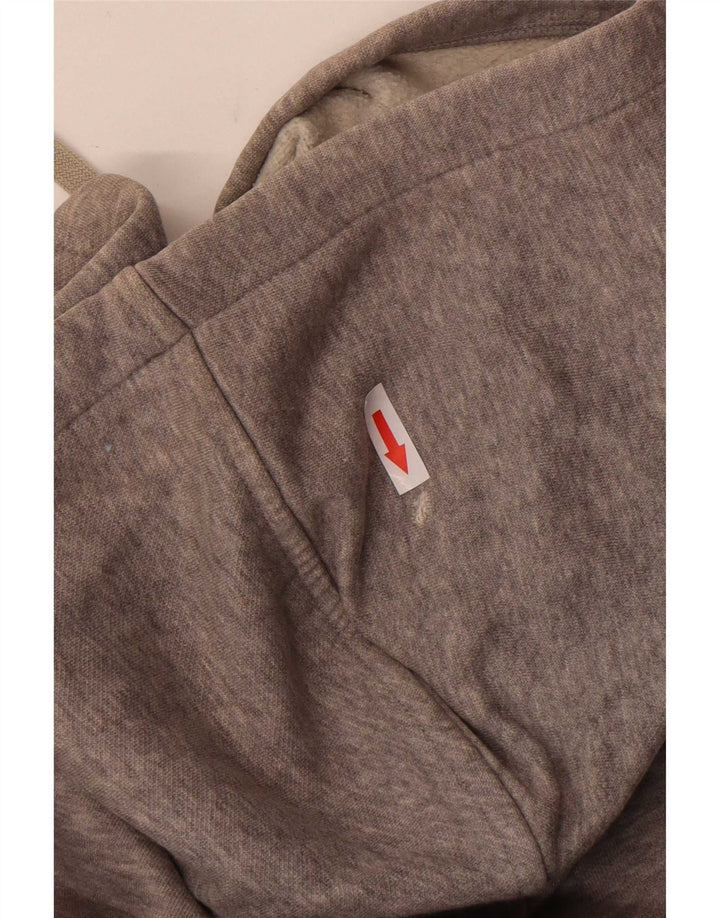 Мужской свитер с капюшоном и молнией с графическим рисунком Puma, хлопковый средний серый цвет
