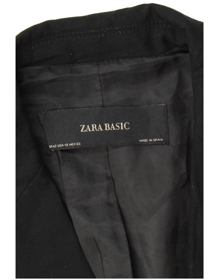 Женский пиджак на 1 пуговице Zara EU 42, большой черный полиэстер