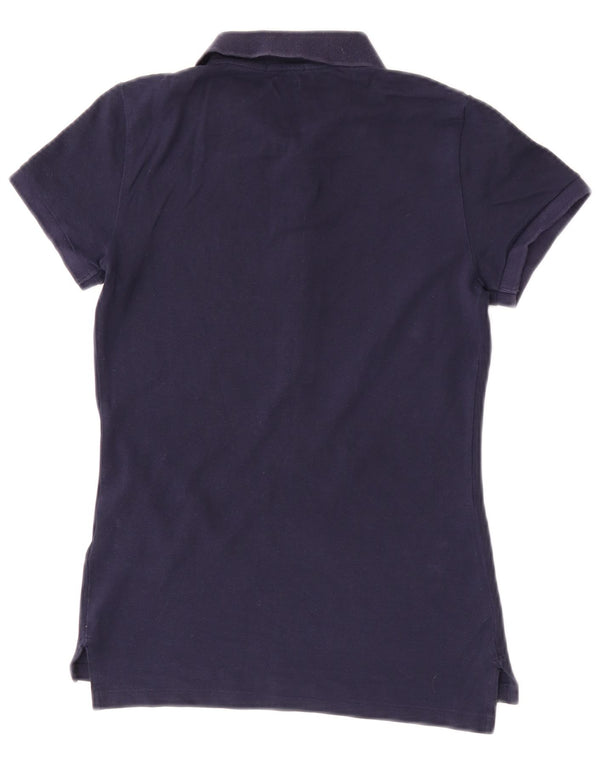 Женская рубашка поло приталенного кроя Polo Ralph Lauren UK 6 XS, темно-синий хлопок
