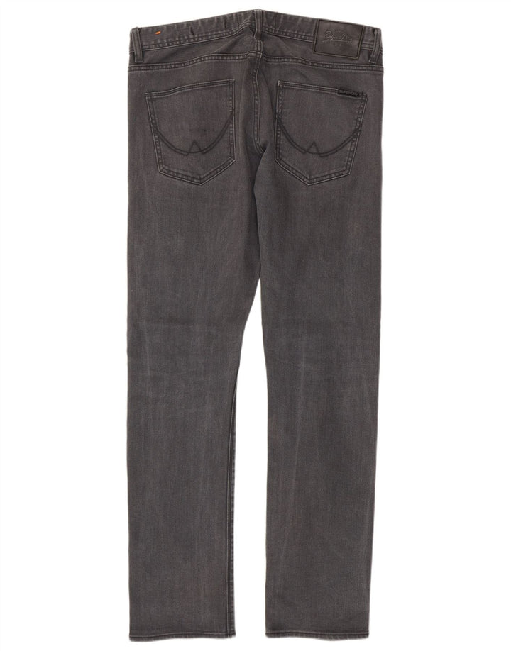 Мужские зауженные джинсы Superdry Corporal W33 L32, серый хлопок