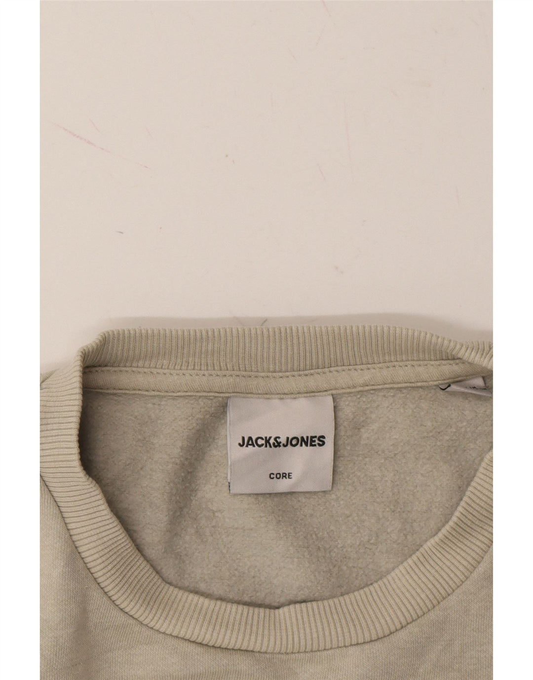 JACK & JONES Mens Graphic Sweatshirt Jumper Medium Grey Colourblock Cotton Vintage Jack & Jones and Second-Hand Jack & Jones from Messina Hembry 