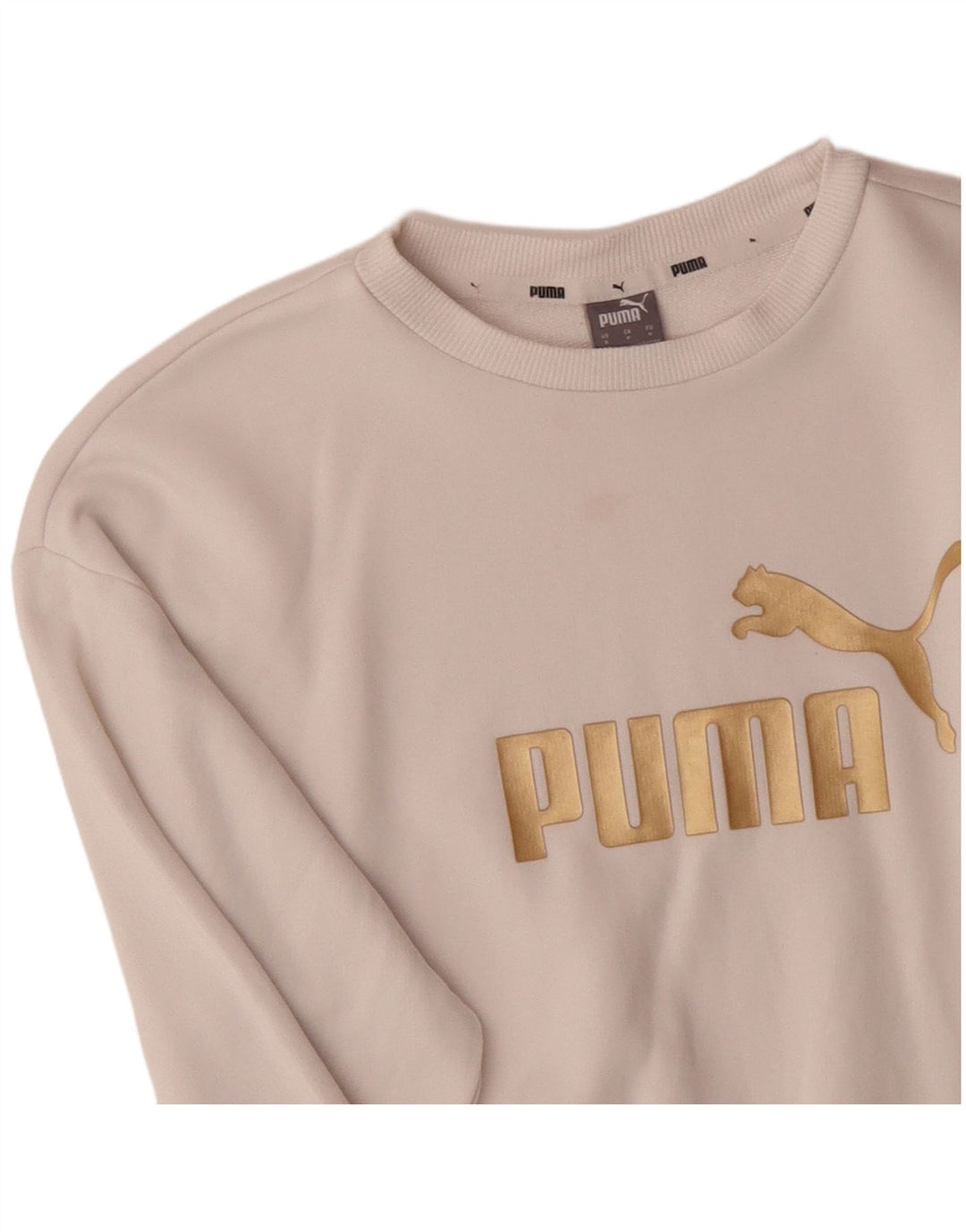 Мужской свитшот с рисунком PUMA, маленький хлопковый джемпер белого цвета