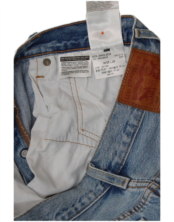 Женские узкие джинсы LEVI'S 501 W28 L28 синие, хлопок