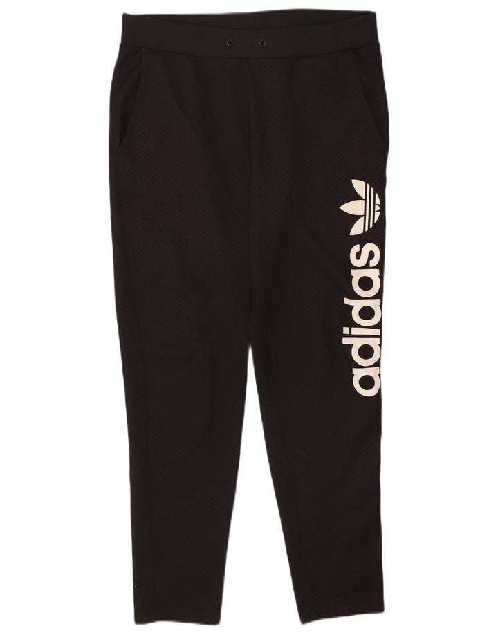 Женские спортивные брюки Adidas с графическим рисунком UK 12, средний черный полиэстер