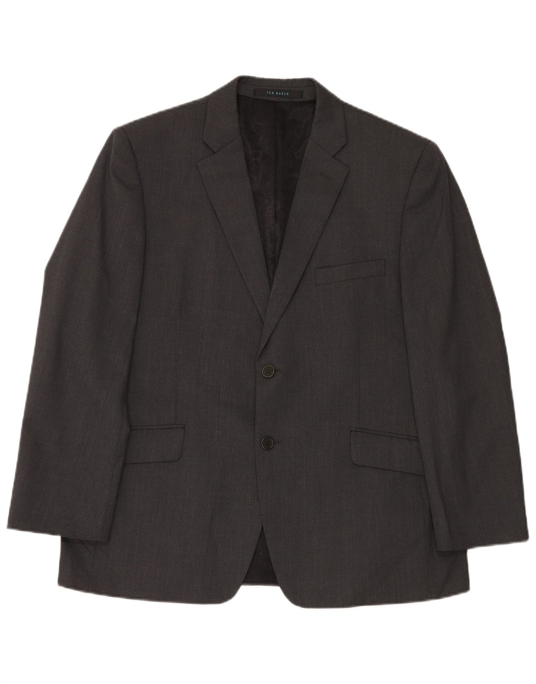 Мужской костюм-двойка стрейч с 2 пуговицами Ted Baker, Великобритания 42 XL W36 L30, серая шерсть