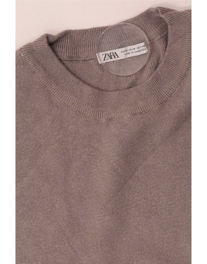 Мужская футболка Zara Top среднего серого цвета
