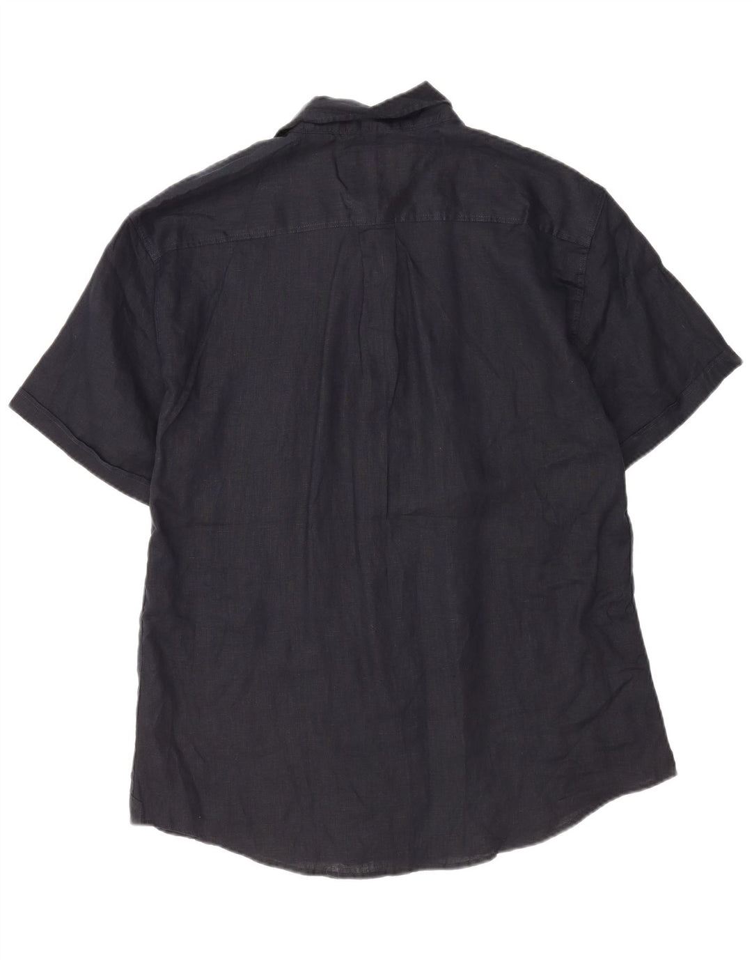 Мужская рубашка Coast с коротким рукавом 2XL, темно-синяя, льняная