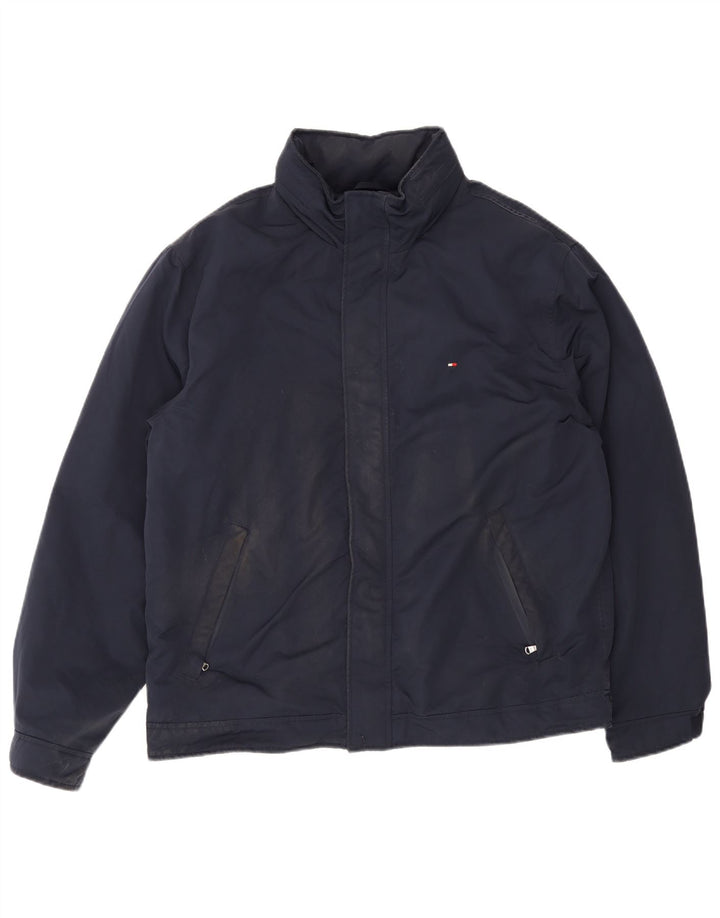 Мужская куртка-бомбер Tommy Hilfiger UK 42 XL, темно-синий полиэстер