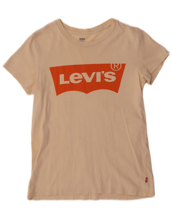 Женская футболка с рисунком Levi's Top UK 6 XS Бежевая