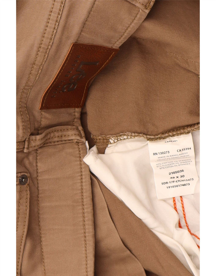 LEE Мужские прямые зауженные повседневные брюки Extreme Motion W48 L30 Бежевые