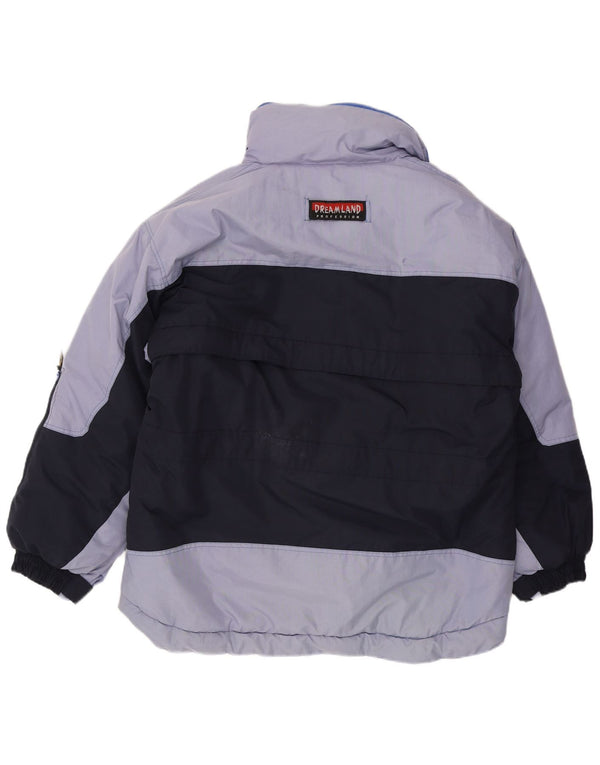 Мужская лыжная куртка Dreamland с капюшоном UK 40, большая темно-синяя с цветными блоками