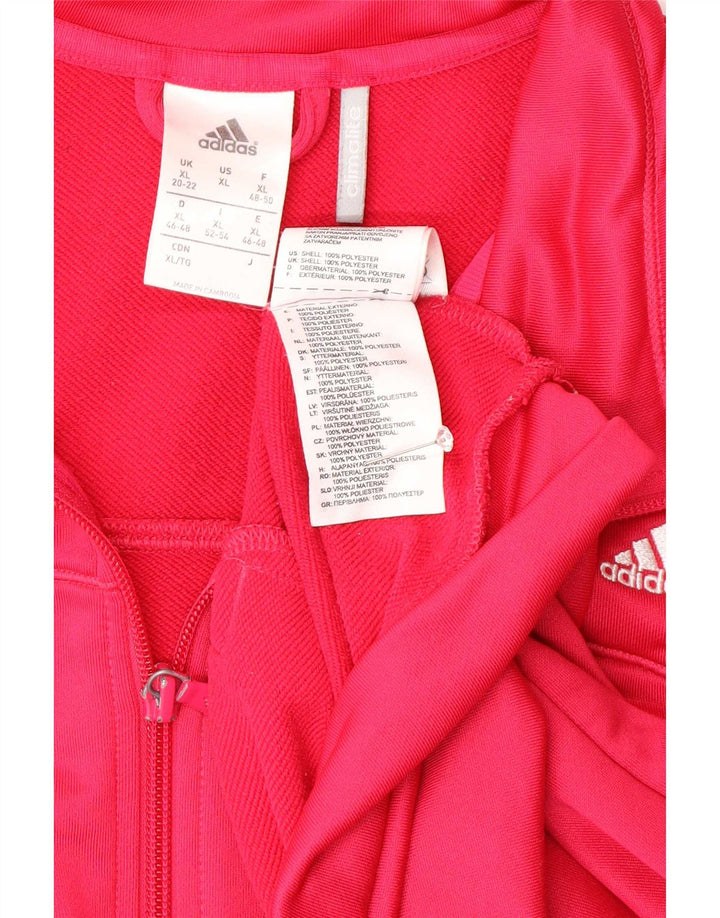Женская спортивная куртка Adidas Climalite UK 20/22 XL, розовый полиэстер
