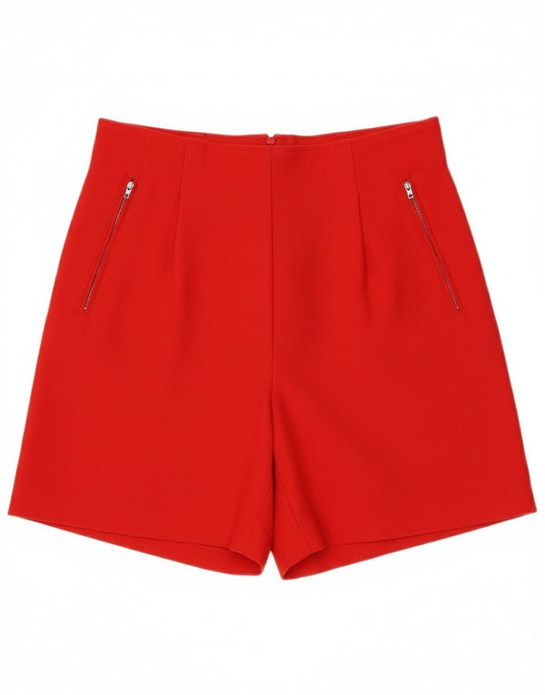 Винтажные женские повседневные шорты с высокой талией IT 46, большие W30, красная шерсть